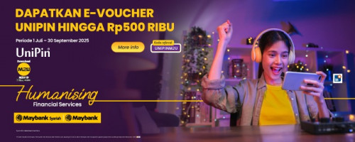 Dapatkan Voucher UniPin Rp500ribu dengan Nabung di Maybank!